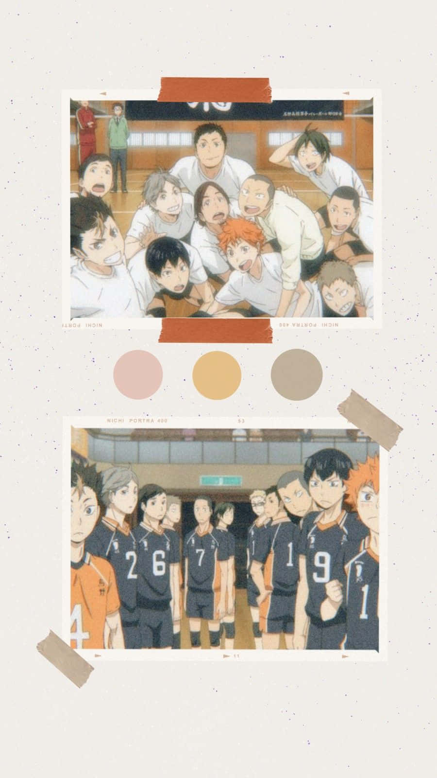 Haikyuu Team, anime volleyball team, speckled wall, HD Phone Wallpaper