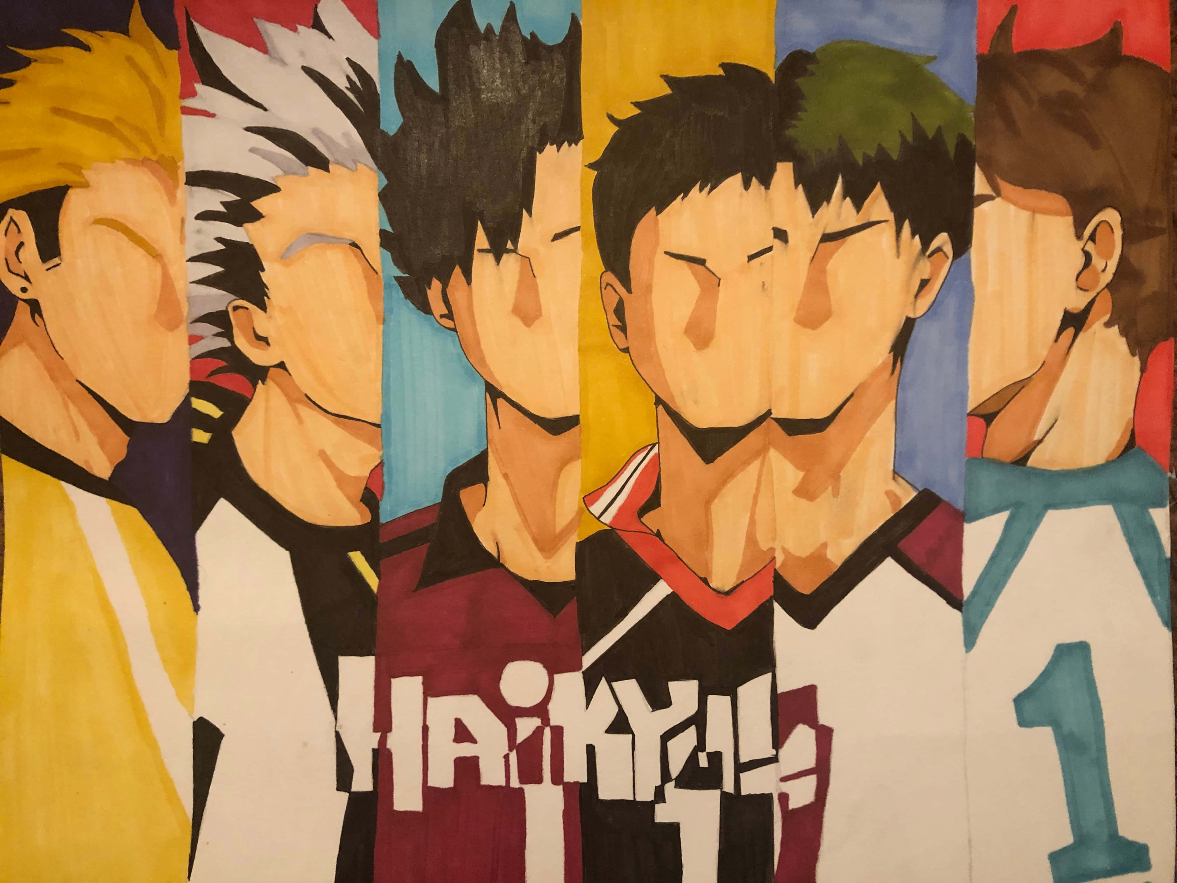 Haikyuu, captains, anime volleyball players, 4K Desktop Wallpaper