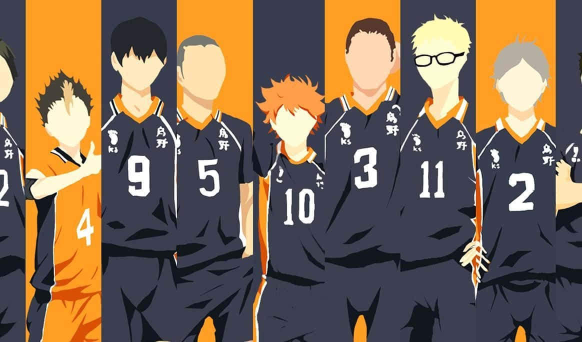 Haikyuu, Laptop, dark blue jerseys, SD Desktop Wallpaper