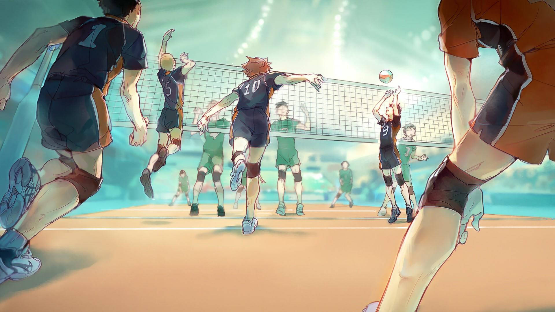 Haikyuu, volleyball game, anime volleyball players, Full HD Desktop Wallpaper