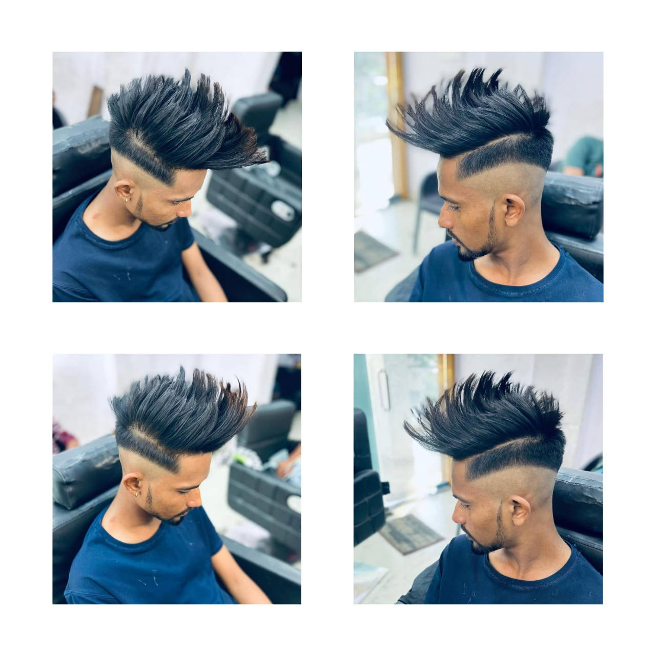 messy pompadour hairstyle, black spiky fade haircut, undercut, HD Desktop Wallpaper
