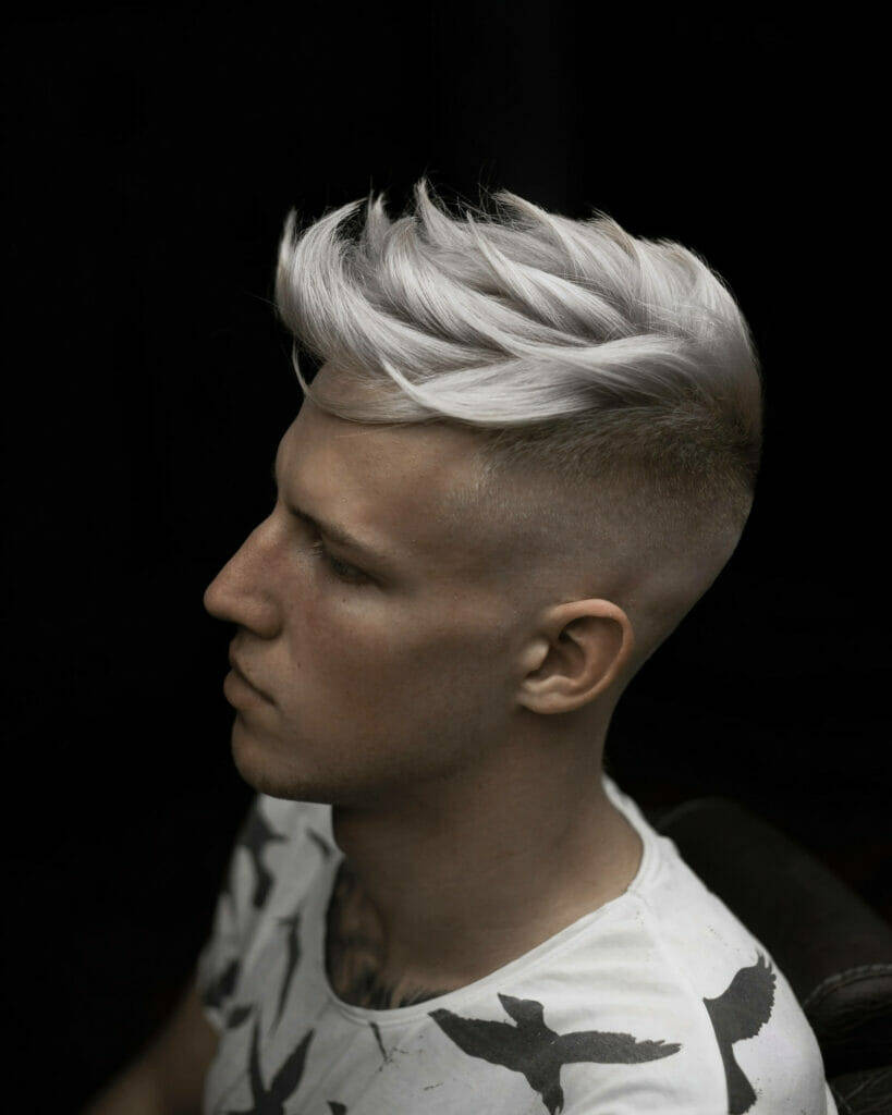 platinum blonde, short spiky, silver fade, SD Phone Wallpaper
