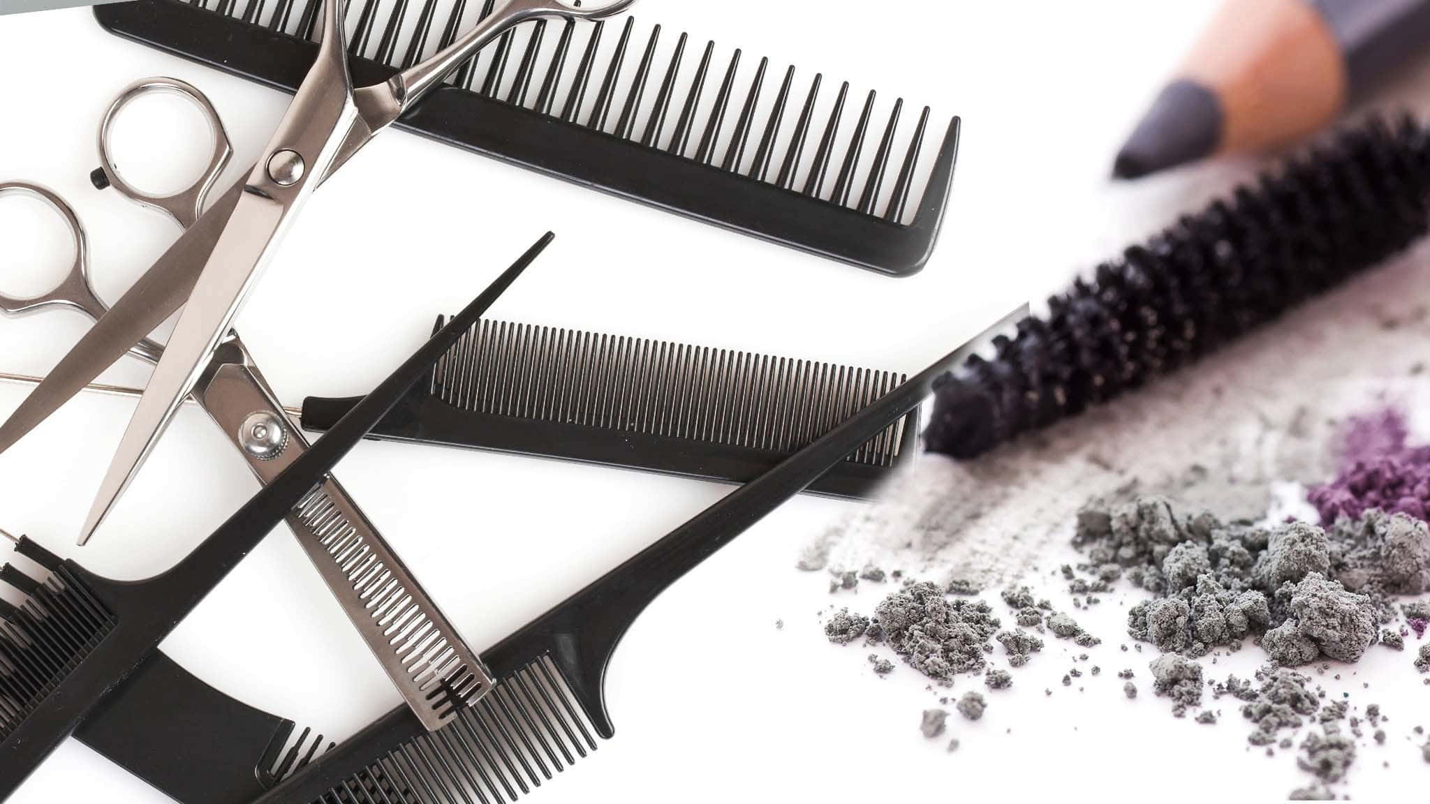 haircare, scissors, combs, Full HD Desktop Wallpaper