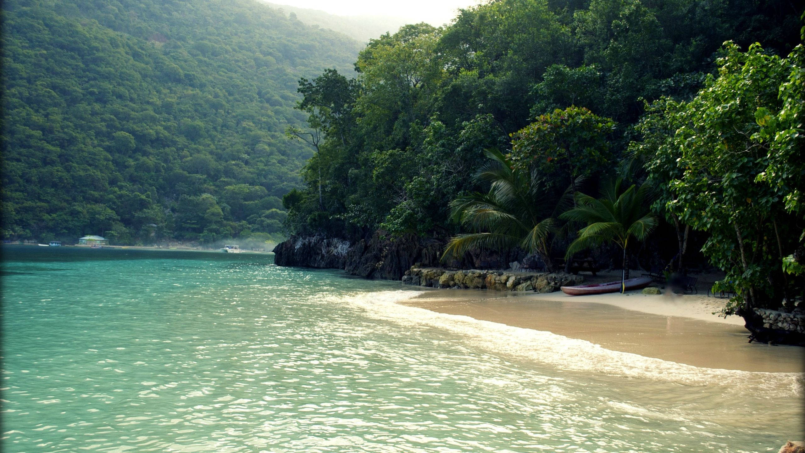 Haiti, beach landscape, turquoise waters, 2K Desktop Wallpaper