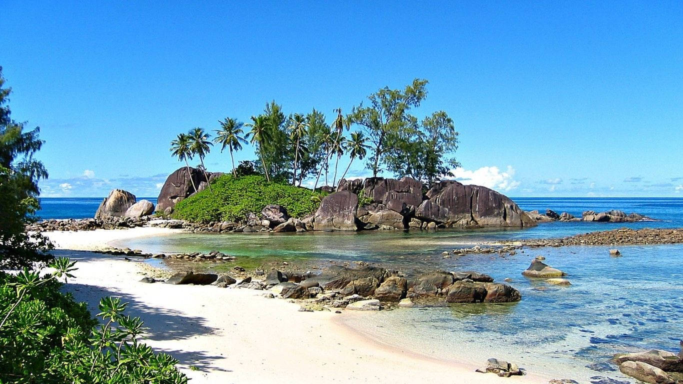 Haiti, tropical beach, white sand, HD Desktop Wallpaper