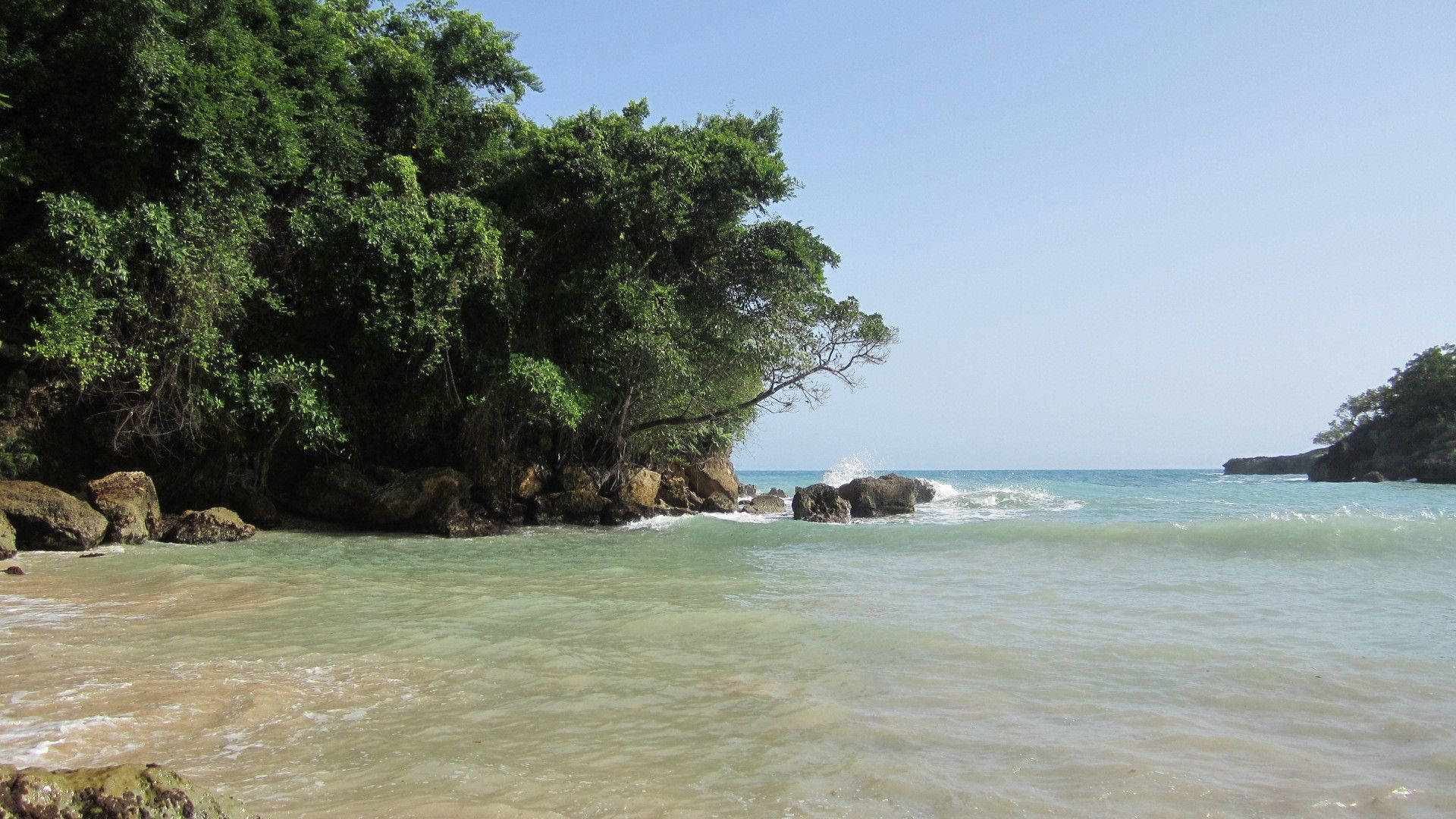 Haiti, shallow beach, turquoise water, Full HD Desktop Wallpaper