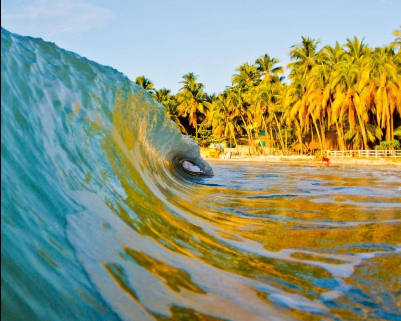Haiti, beach, turquoise wave, HD Desktop Wallpaper