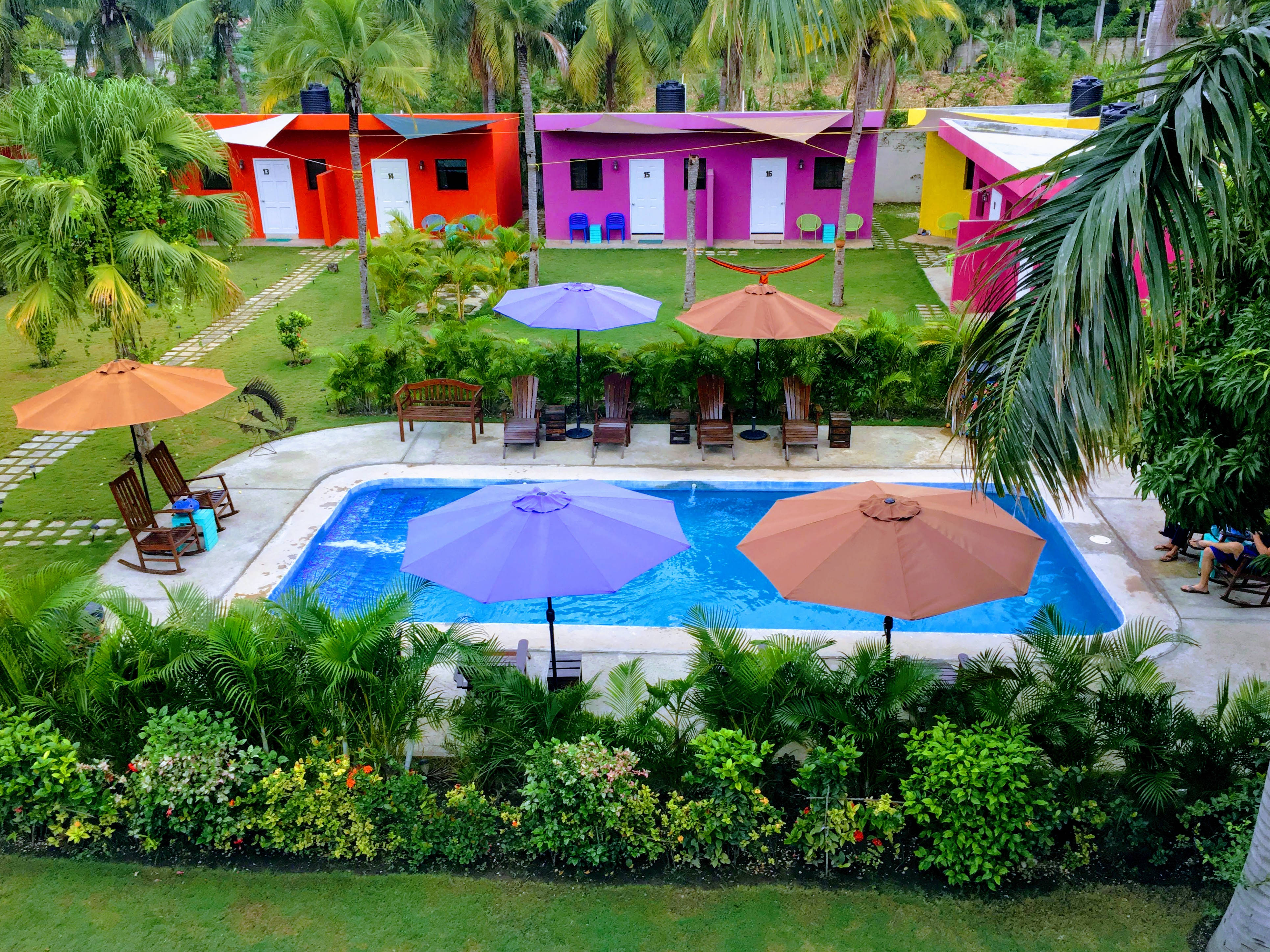Haiti, colorful resort, colorful cabins, 4K Desktop Wallpaper