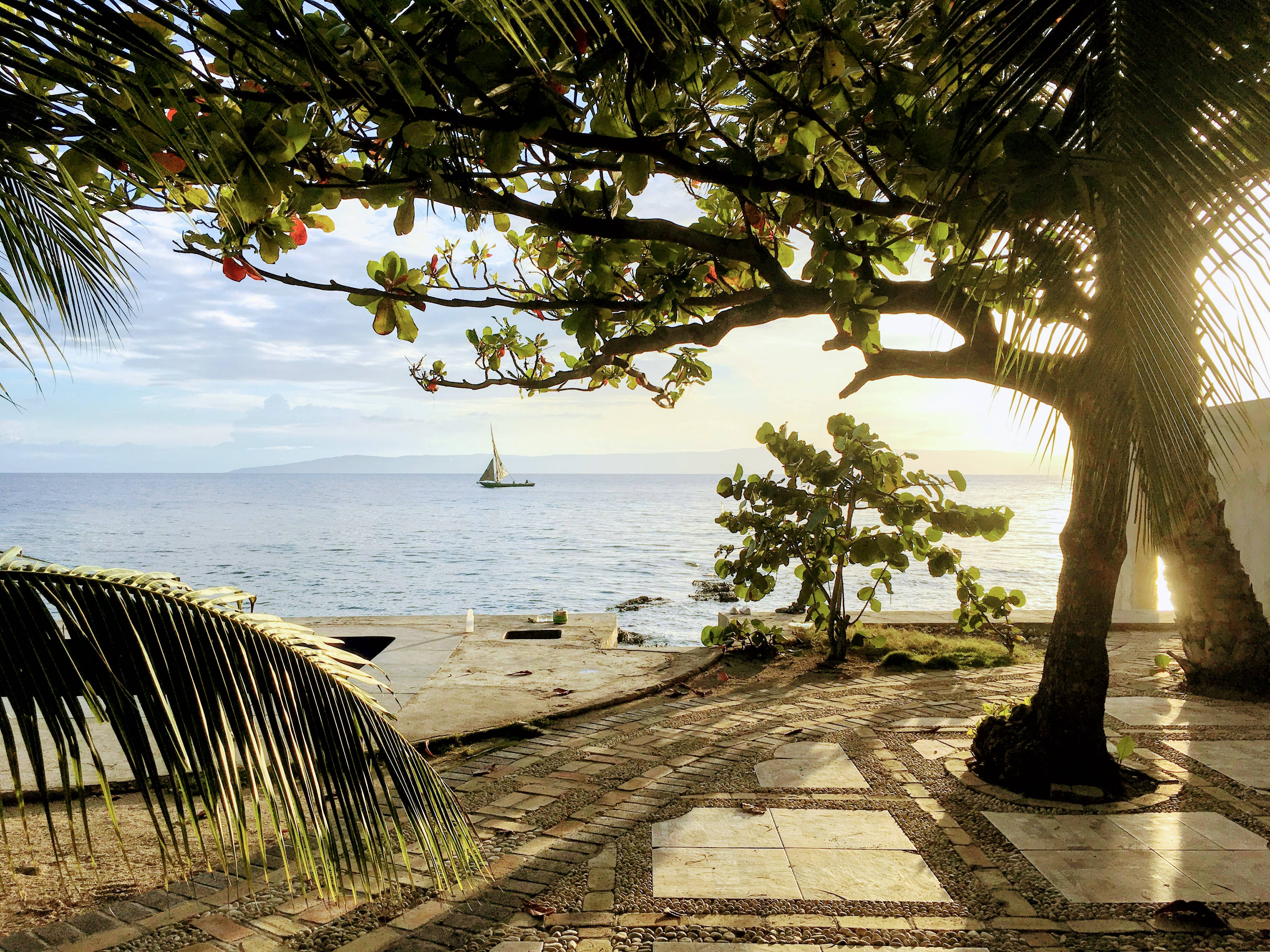 Haiti, beach scene, sailboat, 4K Desktop Wallpaper