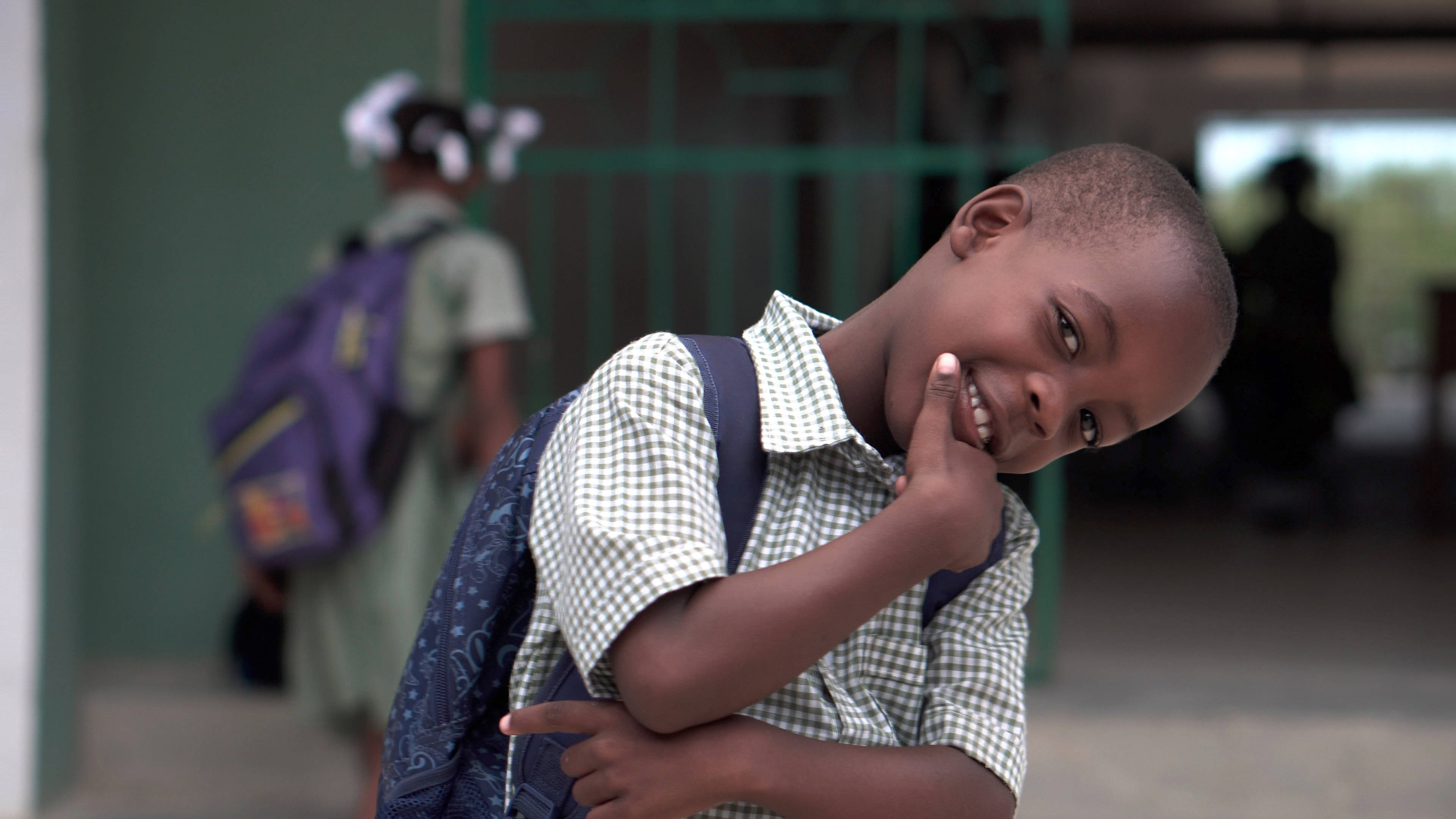 Haiti, smiling boy, checkered shirt, 4K Desktop Wallpaper