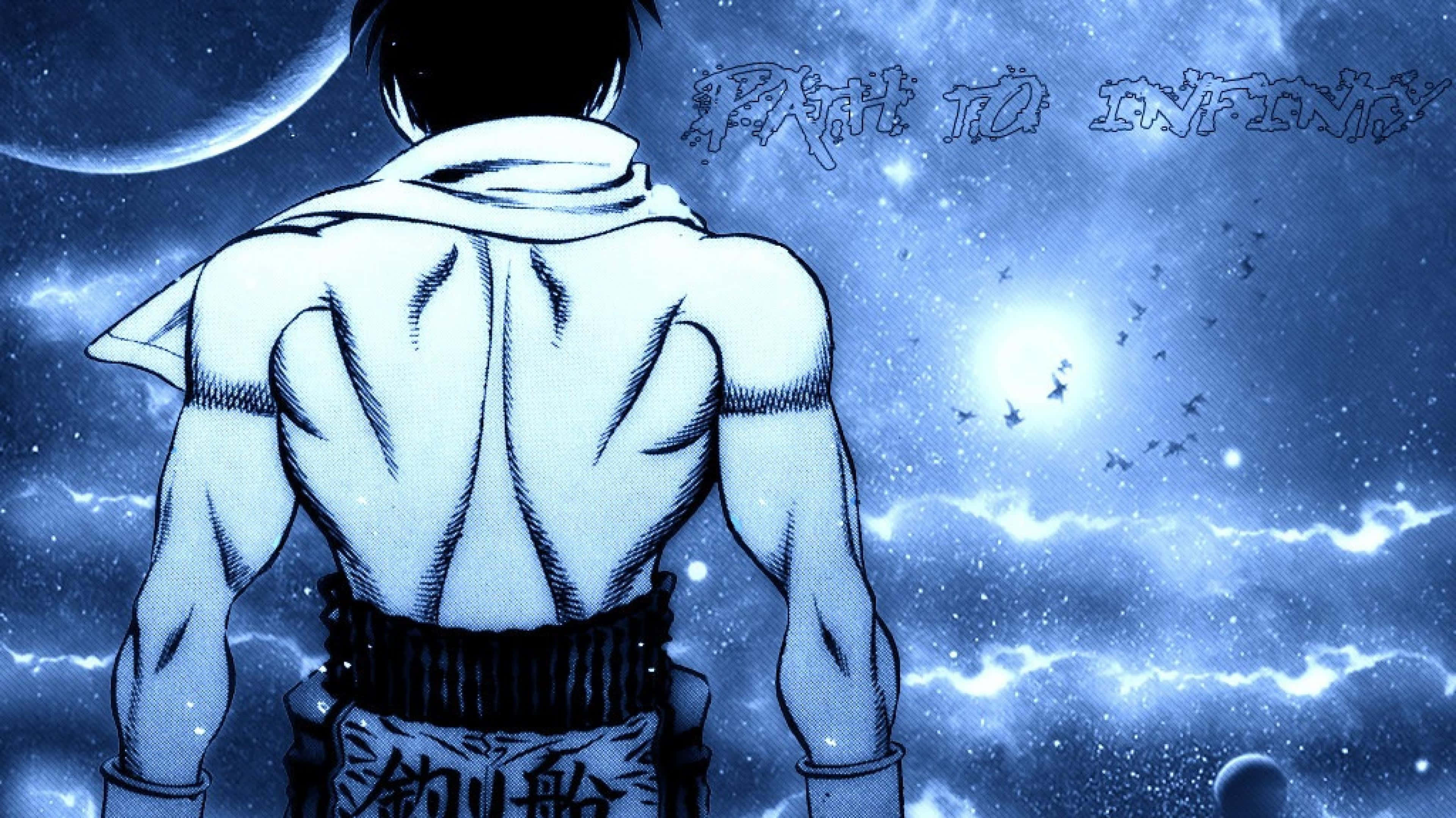 Hajime no Ippo, starry night sky, moon, 4K Desktop Wallpaper