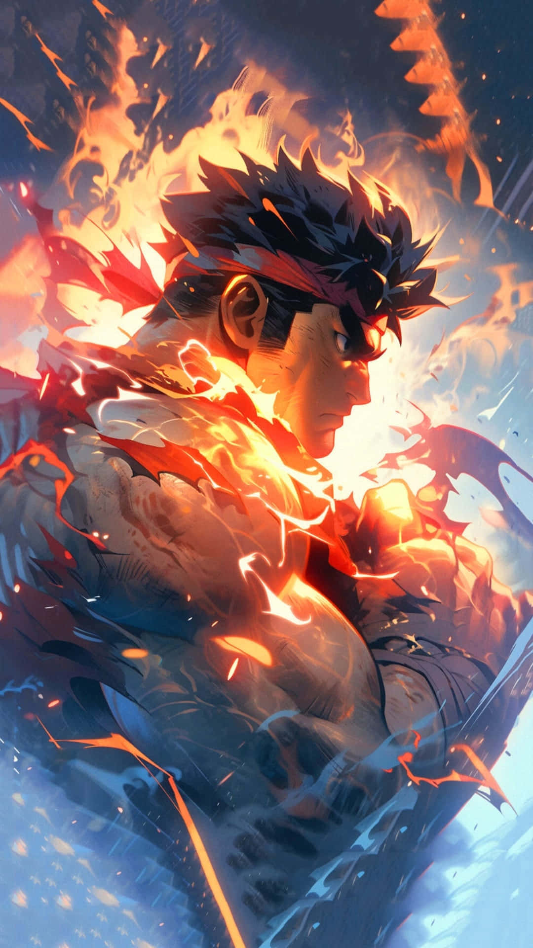 Hajime no Ippo, fiery spirit, spiky hair, Full HD Phone Wallpaper