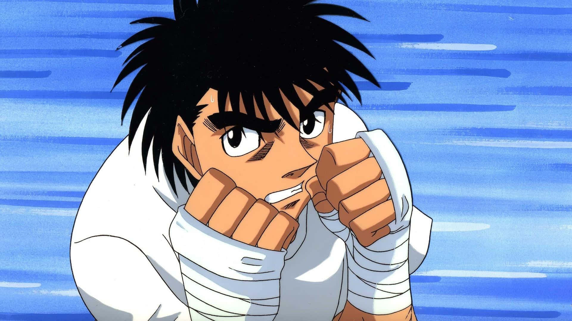 Hajime no Ippo, anime boxing stance, black hair, Full HD Desktop Wallpaper