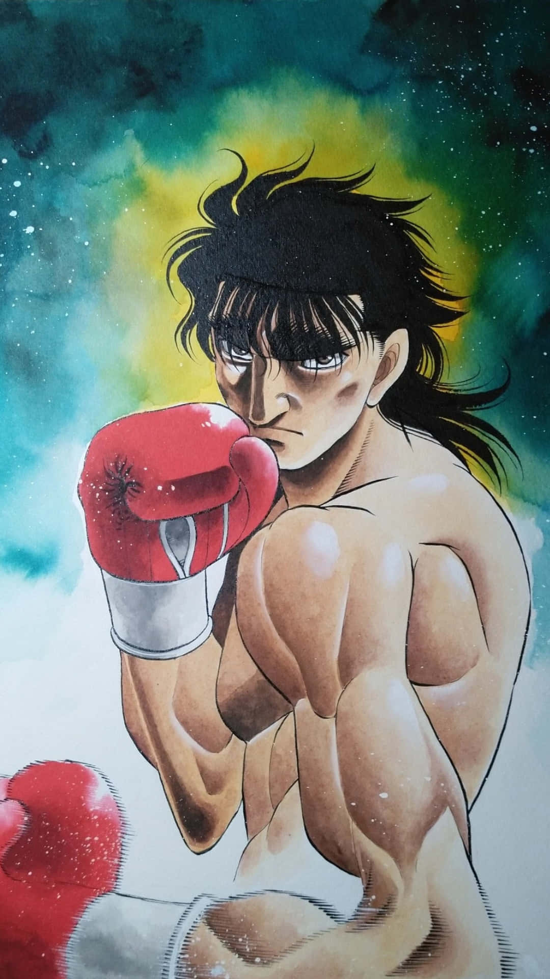 Hajime no Ippo, anime boxer, red gloves, Full HD Phone Wallpaper
