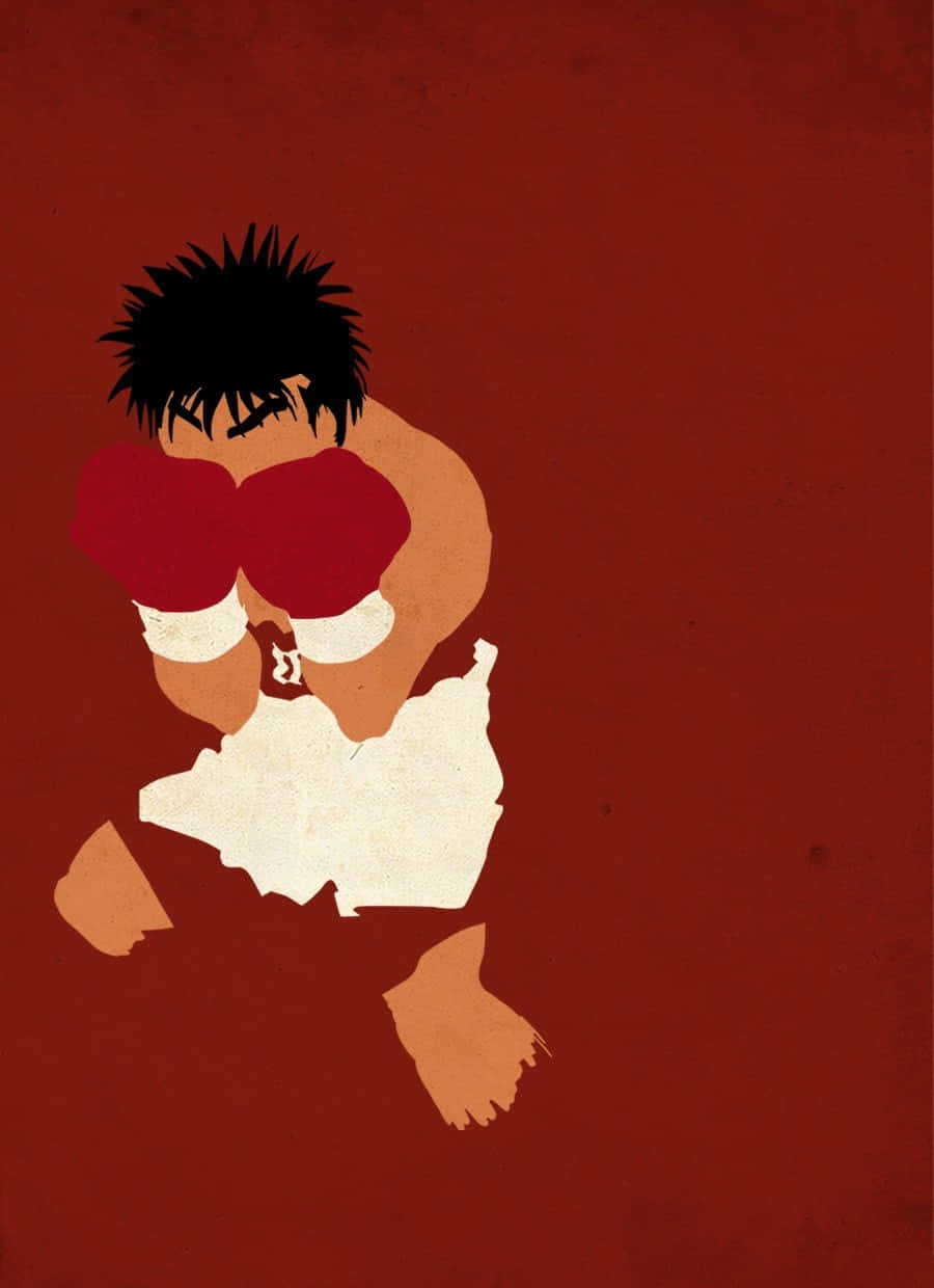 Hajime no Ippo, red gloves, white shorts, SD Phone Wallpaper