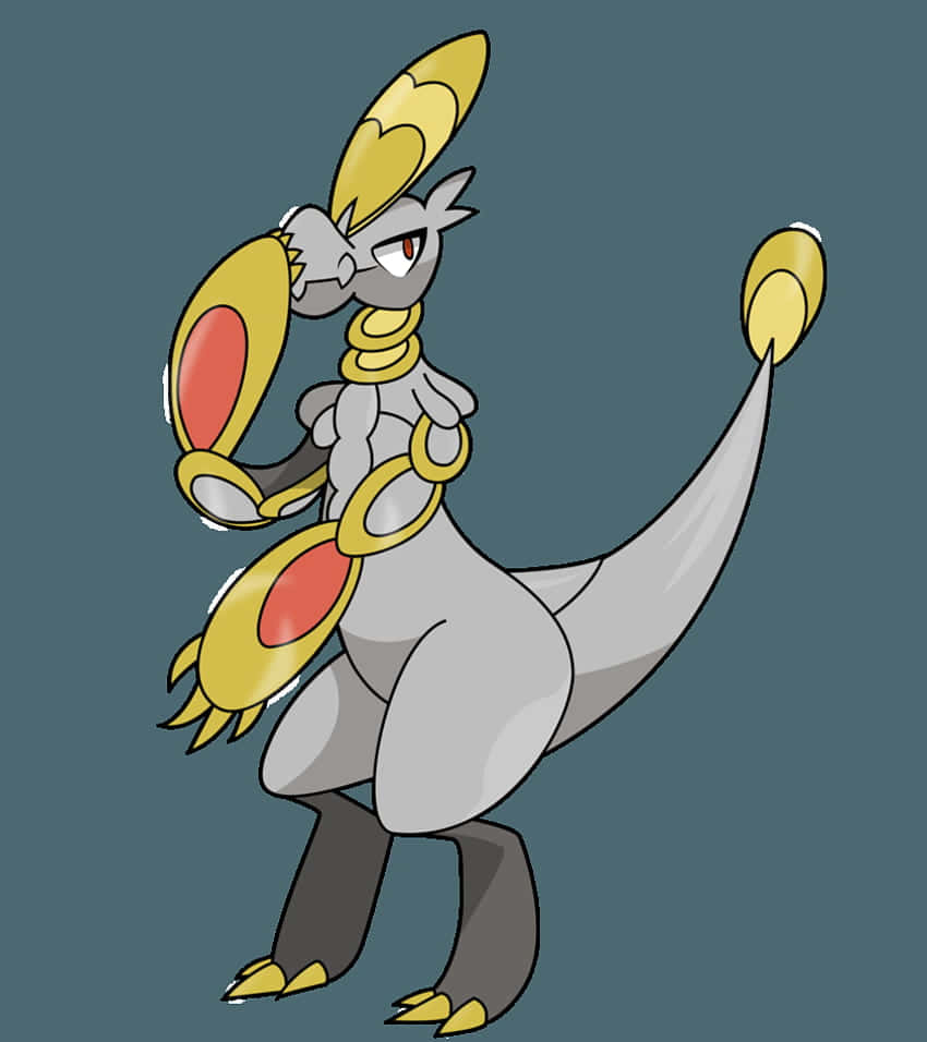 Hakamo-o, gray body, gold accents, SD Phone Wallpaper
