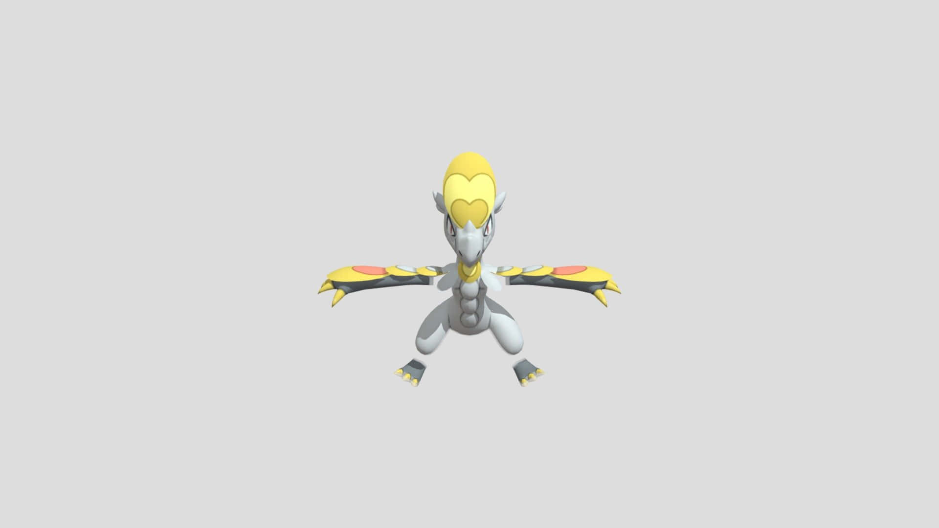 Hakamo-o, yellow wings, heart-shaped head crest, Full HD Desktop Wallpaper