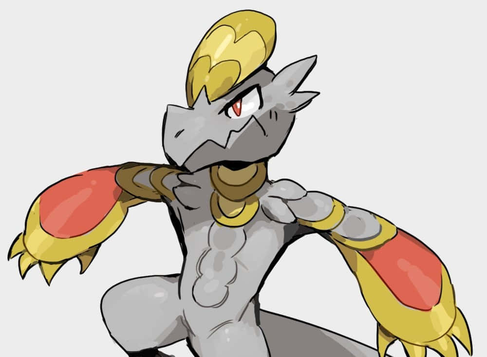 Hakamo-o, gray body, yellow crest, SD Desktop Wallpaper