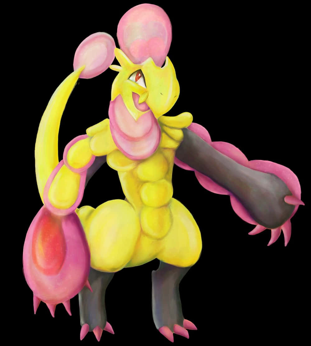 Hakamo-o, pink, yellow, SD Phone Wallpaper