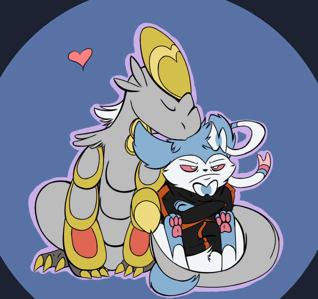 Hakamo-o, gold armor, blue and white cat-like creature, SD Desktop Wallpaper