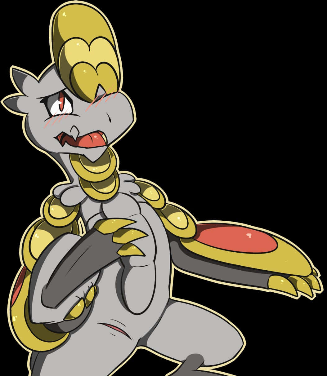 Hakamo-o, gray body, golden-yellow accents, SD Phone Wallpaper