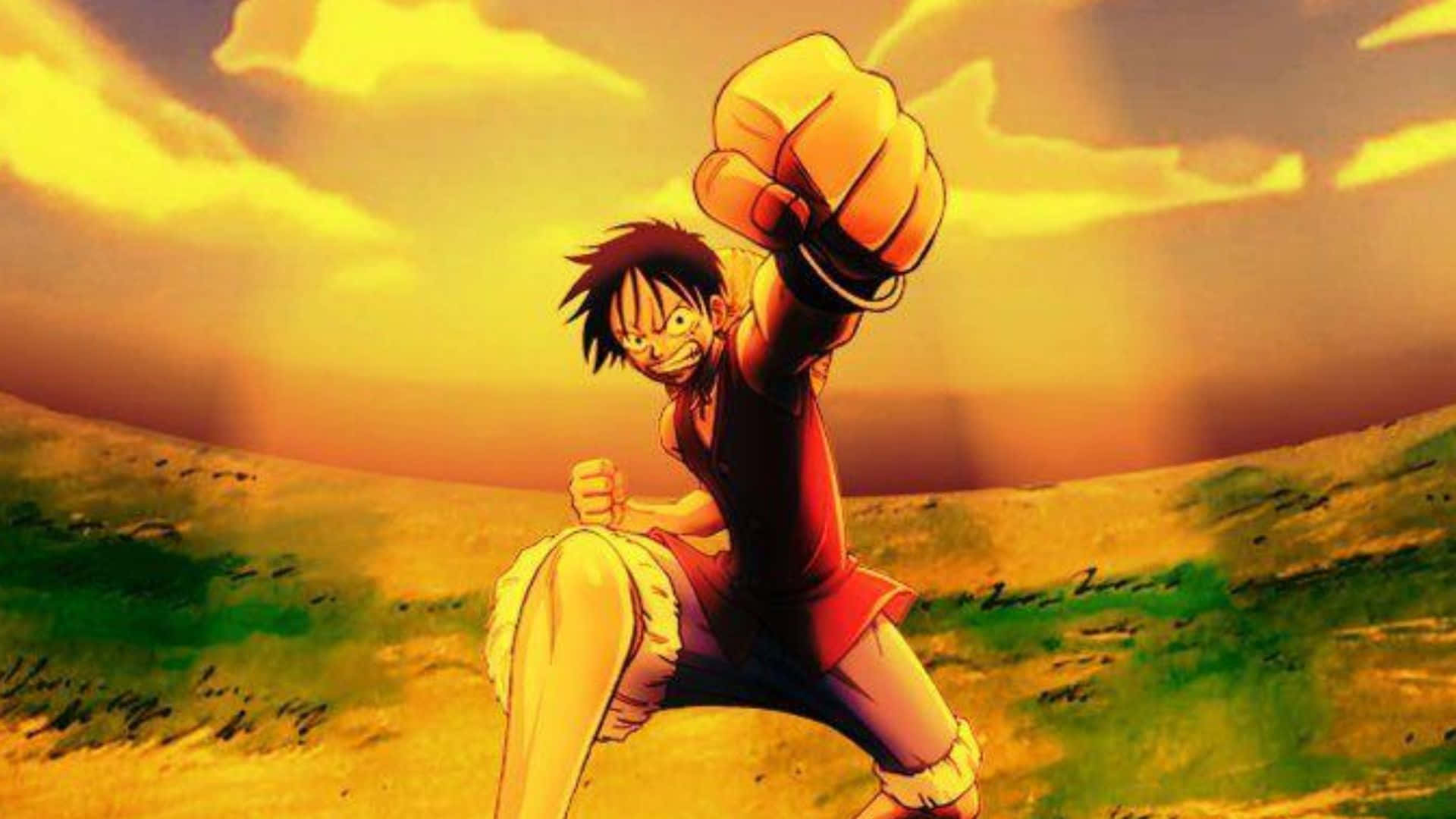 Haki, red shirt, straw hat, Full HD Desktop Wallpaper