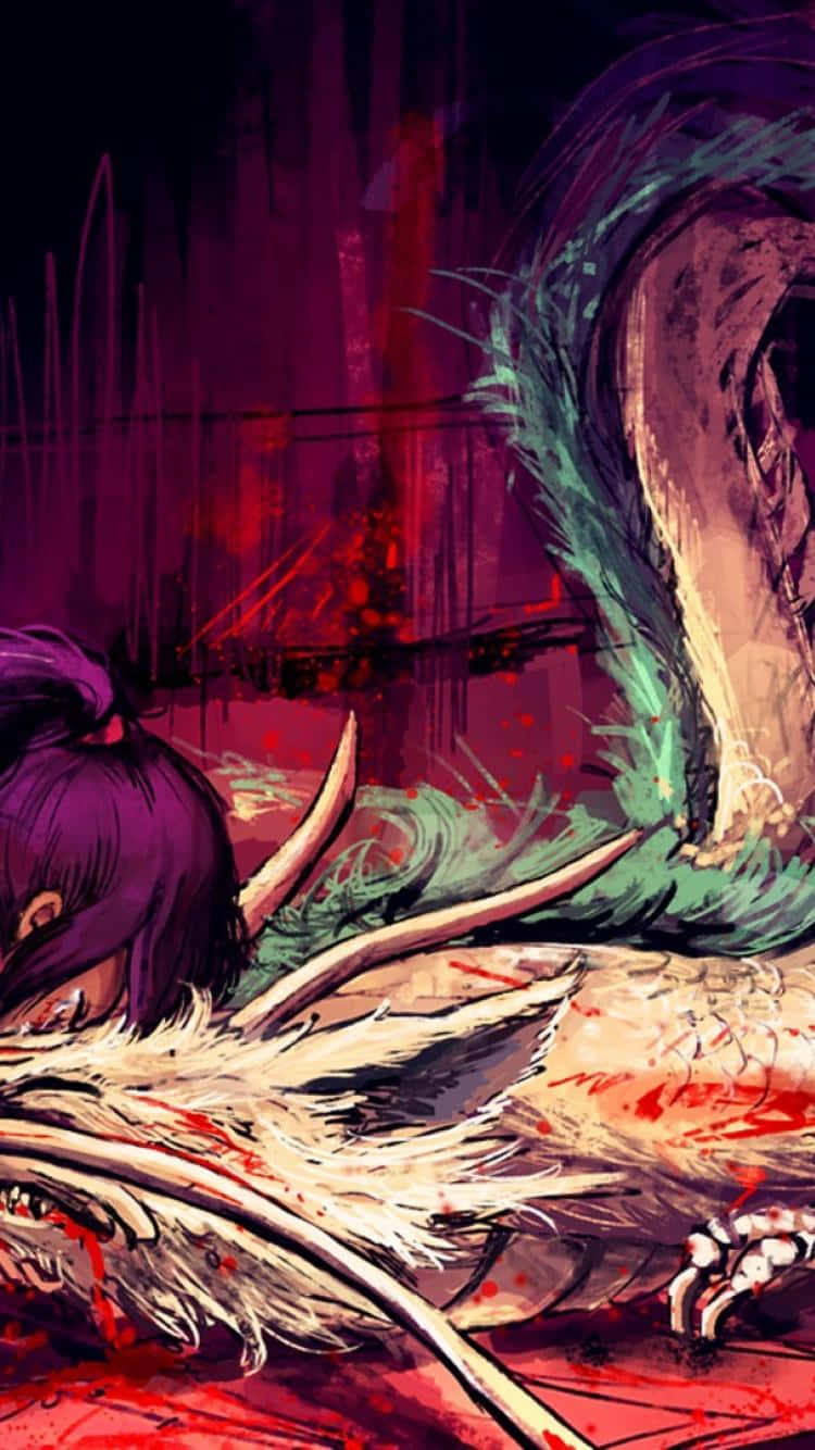 Haku, Spirited Away, purple-haired warrior, HD Phone Wallpaper