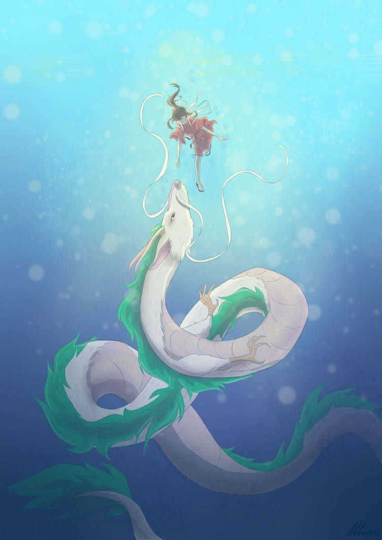 Haku, Spirited Away, red, SD Phone Wallpaper