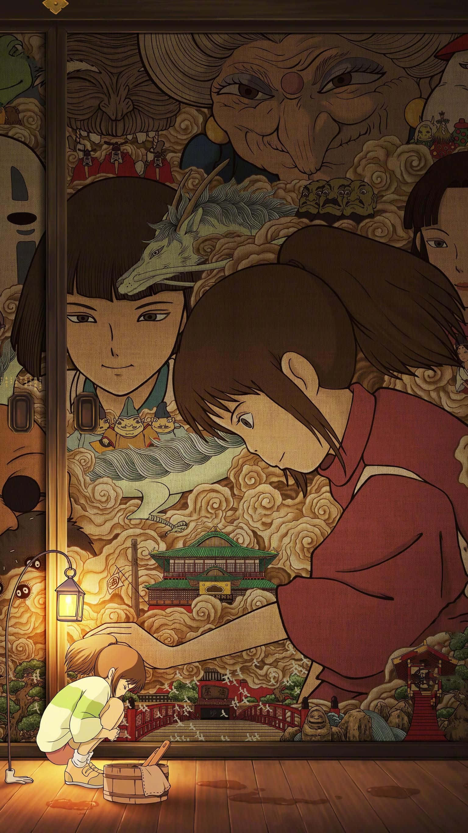Haku, Spirited Away, red robe, 2K Phone Wallpaper
