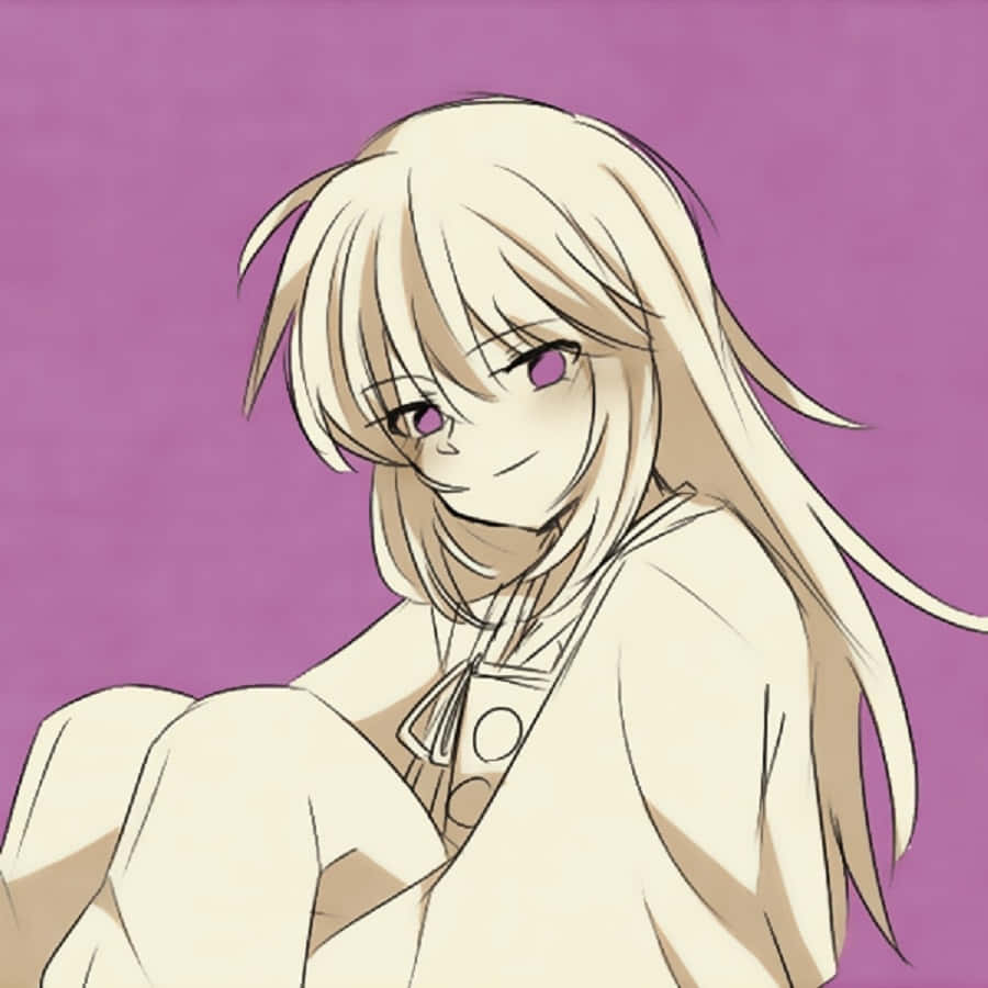 Hakudoshi, anime girl, long blonde hair, SD Desktop Wallpaper