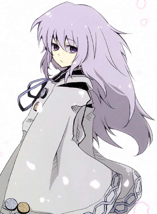 Hakudoshi, long lavender hair, purple eyes, SD Phone Wallpaper