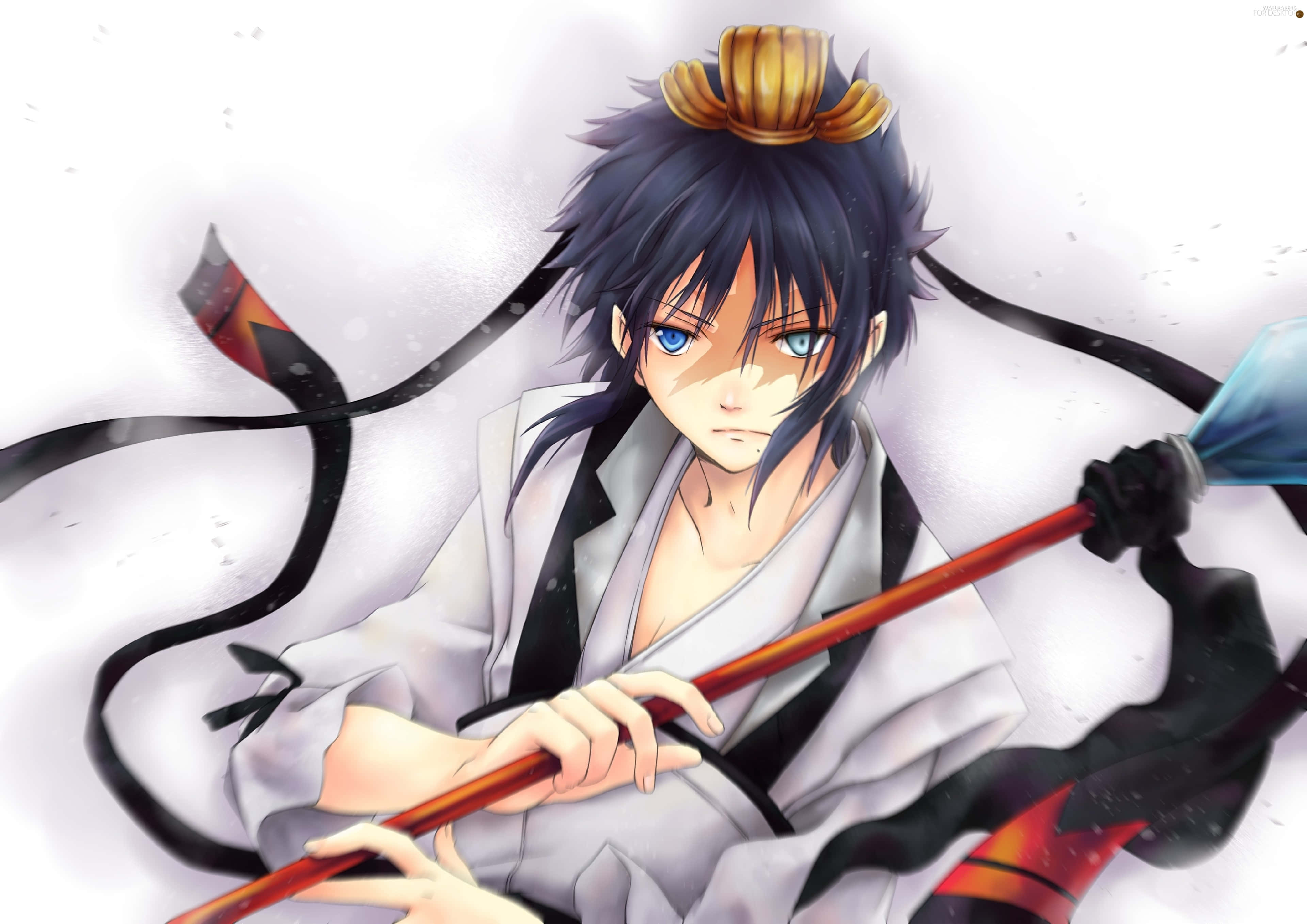 Hakuryuu Ren, battle regalia, blue eyes, 4K Desktop Wallpaper