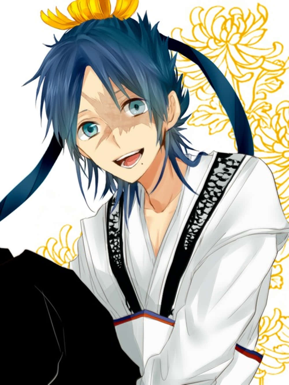 Hakuryuu Ren, blue hair, green eyes, HD Phone Wallpaper