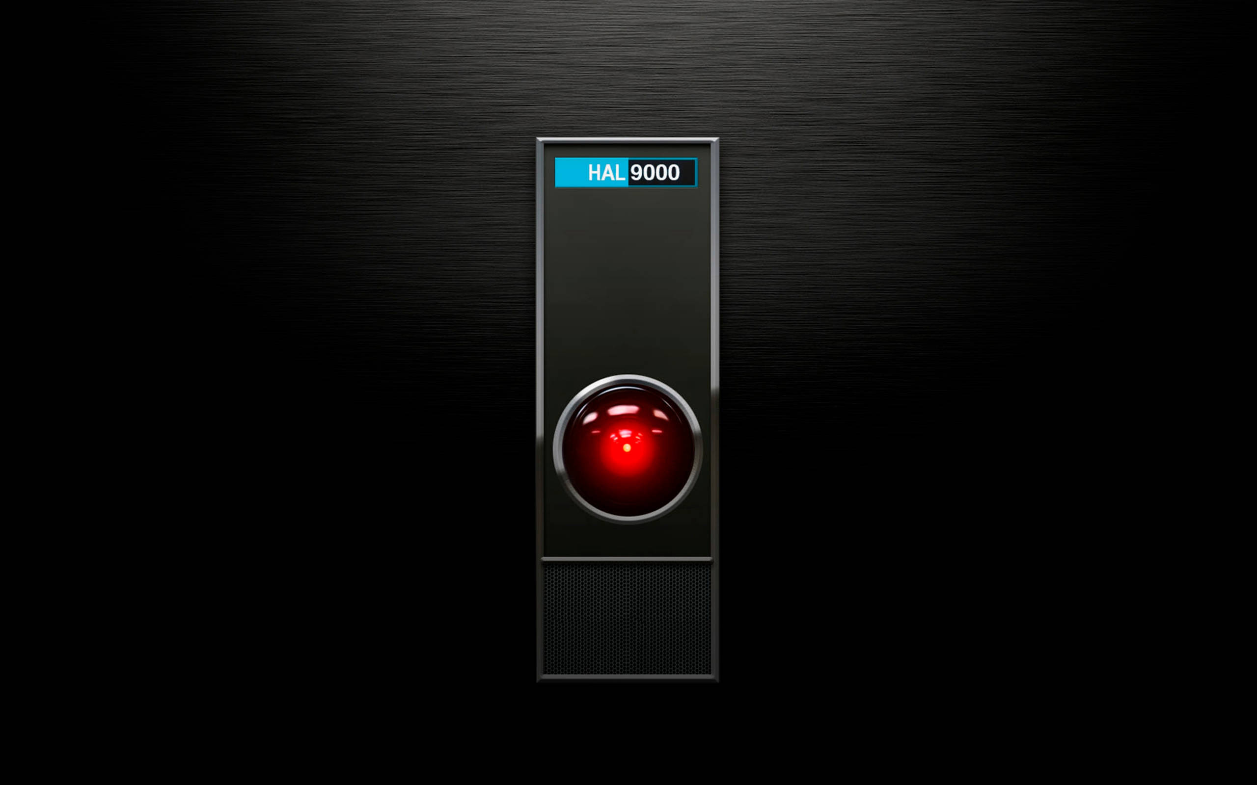 HAL 9000, black, glowing red eye, 2K Desktop Wallpaper