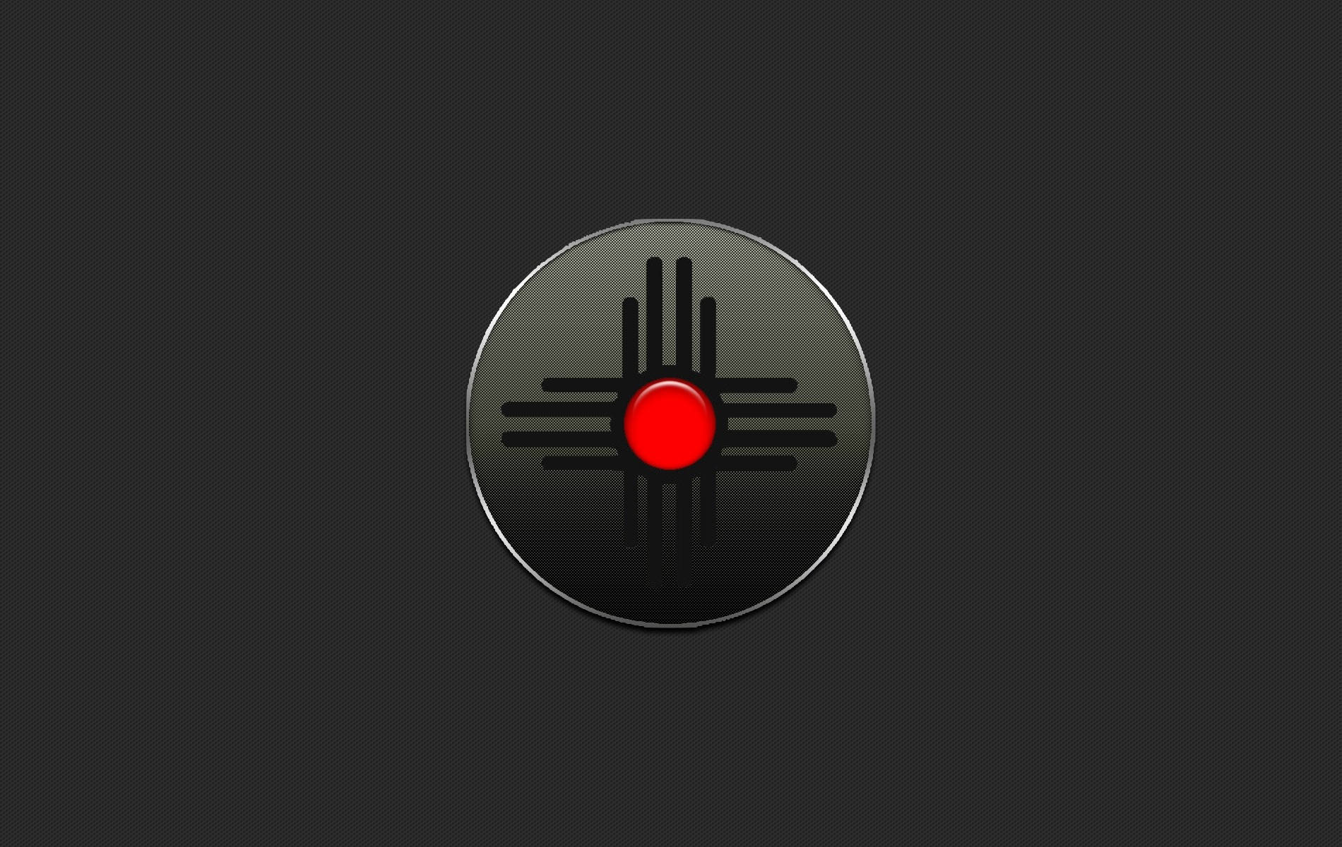 Hal 9000, red dot, crosshair, HD Desktop Wallpaper