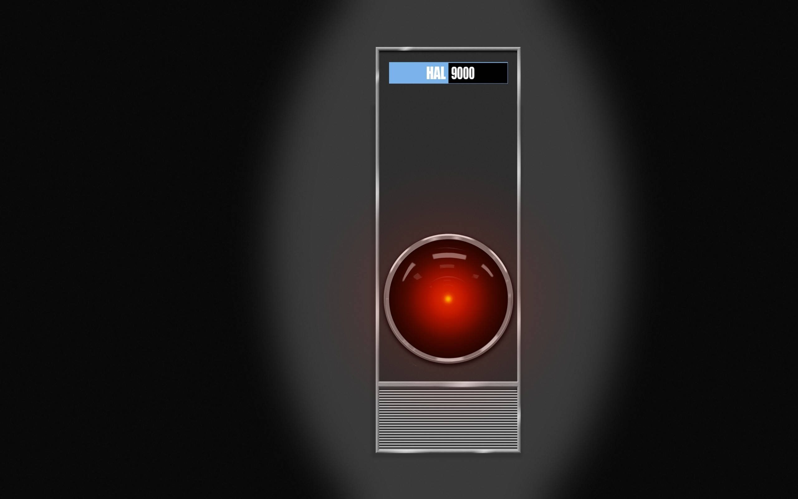 HAL 9000, 2001 A Space Odyssey, glowing red eye, 2K Desktop Wallpaper