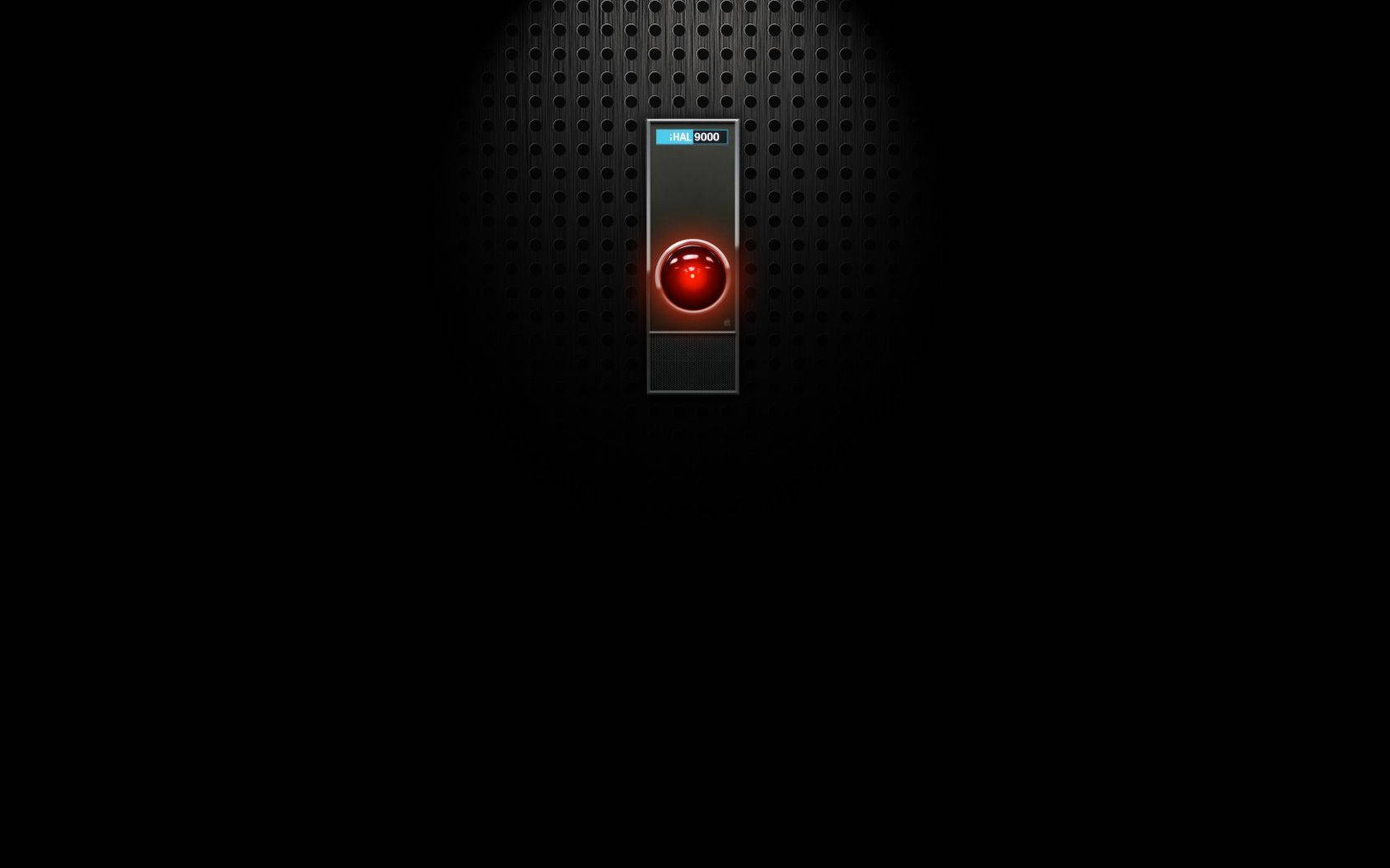 Hal 9000, red button, perforated metal panel, HD Desktop Wallpaper