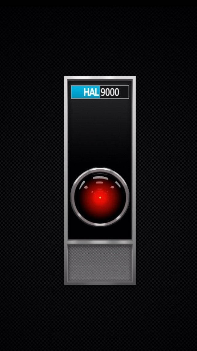 HAL 9000, black, glowing red eye, SD Phone Wallpaper