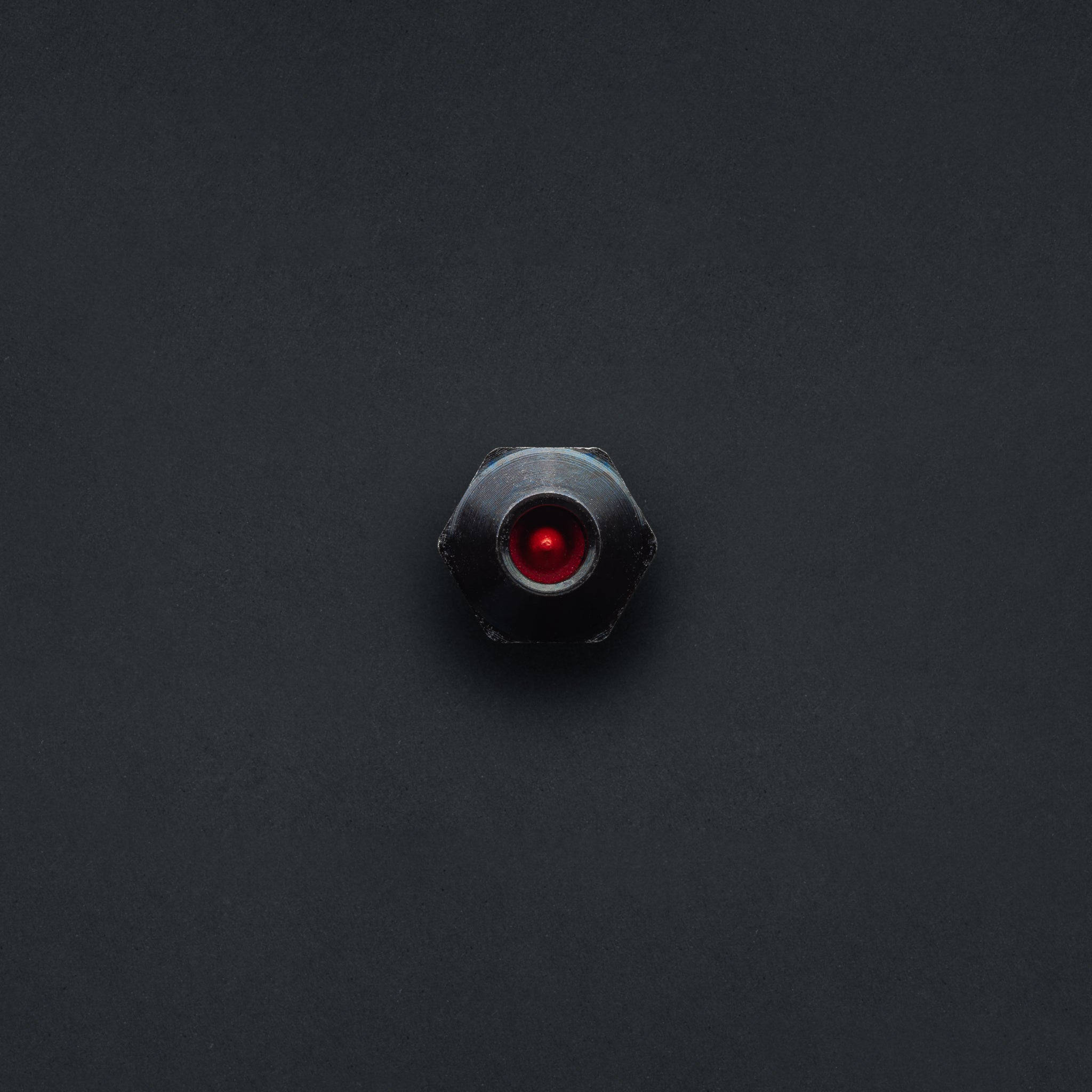 Hal 9000, hexagonal black bolt, glowing red center, Full HD Desktop Wallpaper