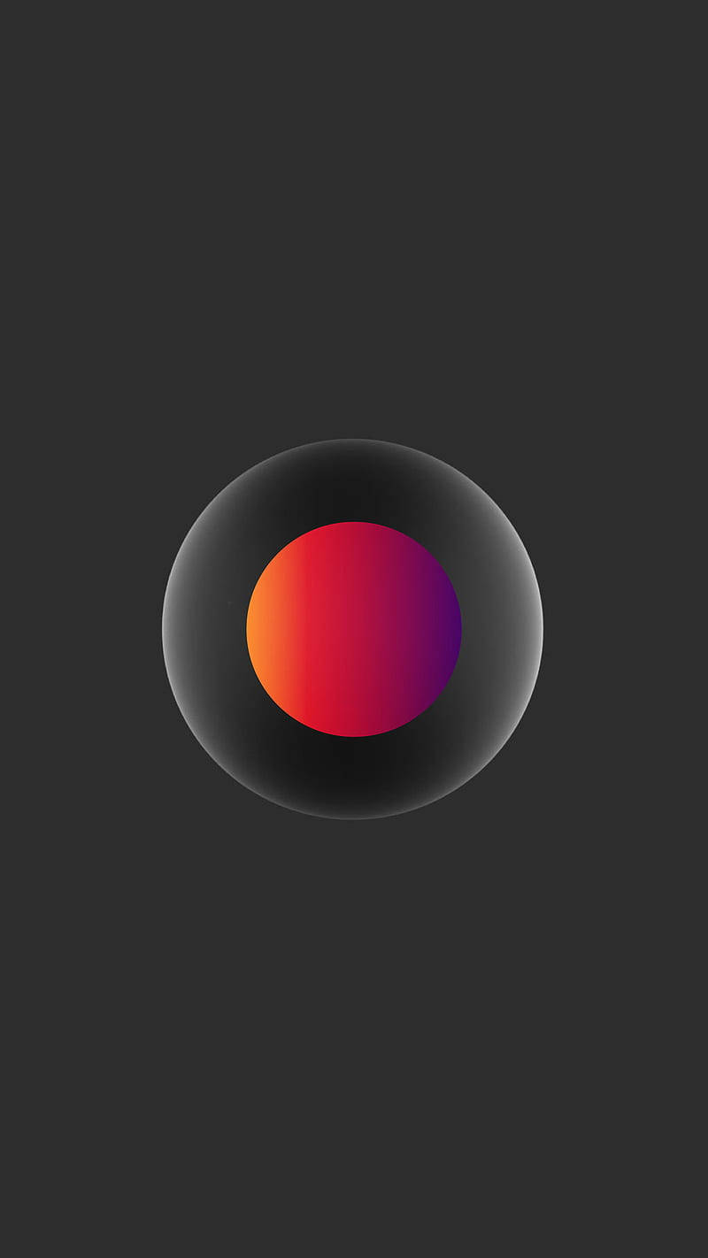 Hal 9000, glowing gradient sphere, red orange and purple hues, HD Phone Wallpaper