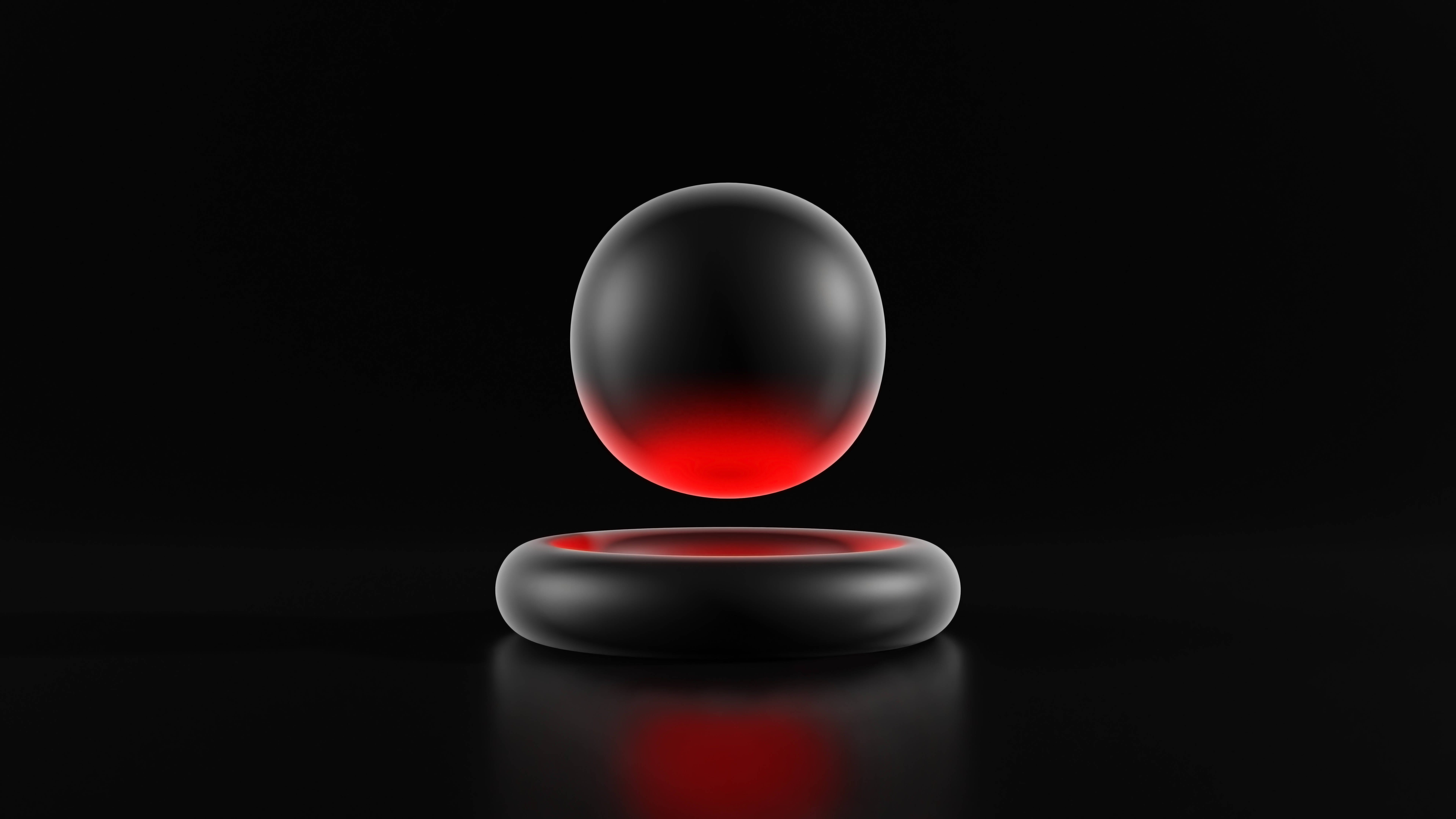 HAL 9000, 2001: A Space Odyssey, glossy black sphere, 8K Desktop Wallpaper