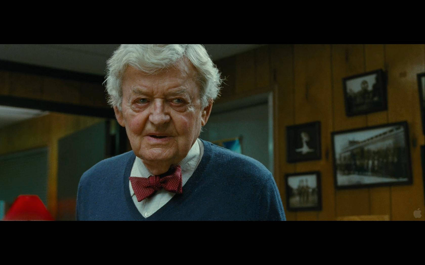 Hal Holbrook, blue sweater, red bowtie, HD Desktop Wallpaper