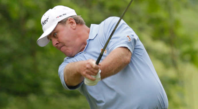 Hal Sutton, golf club, light blue shirt, SD Desktop Wallpaper