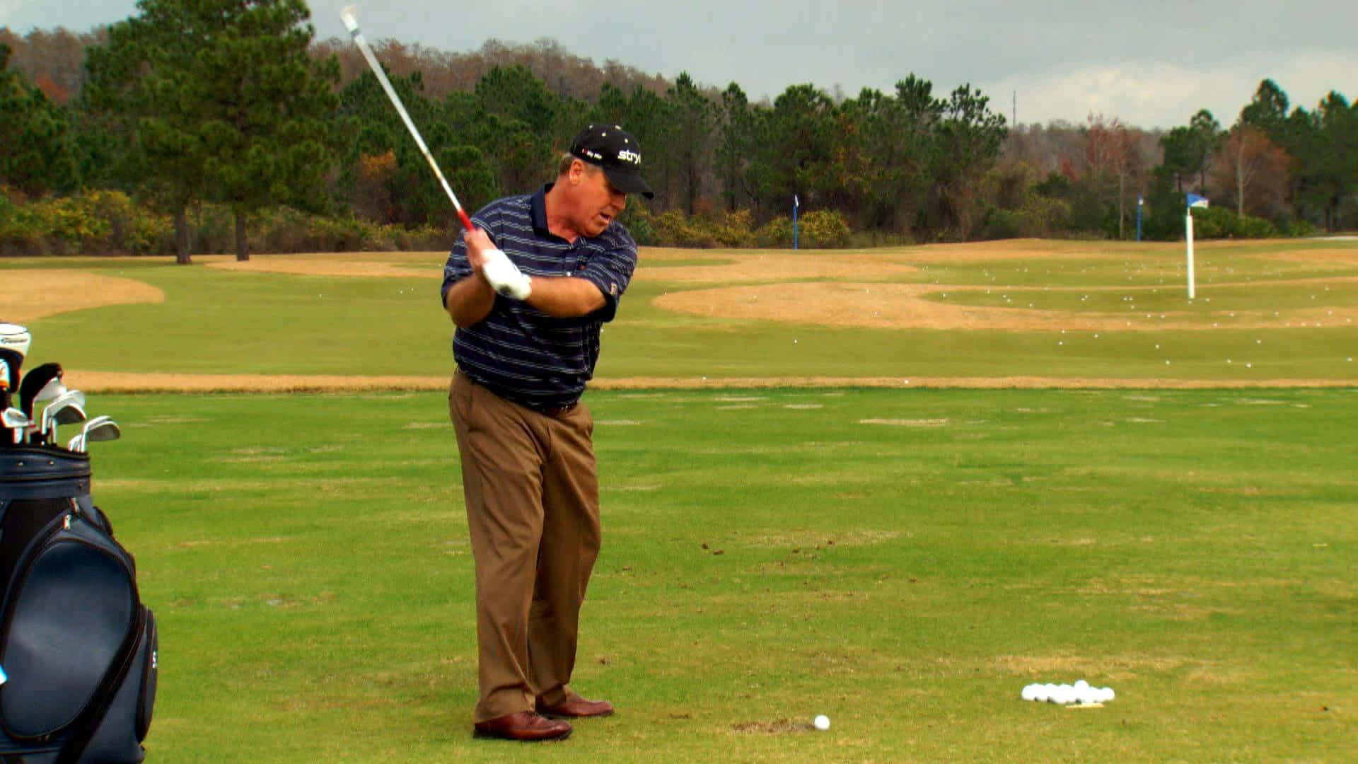 Hal Sutton, golf course, striped shirt, Full HD Desktop Wallpaper