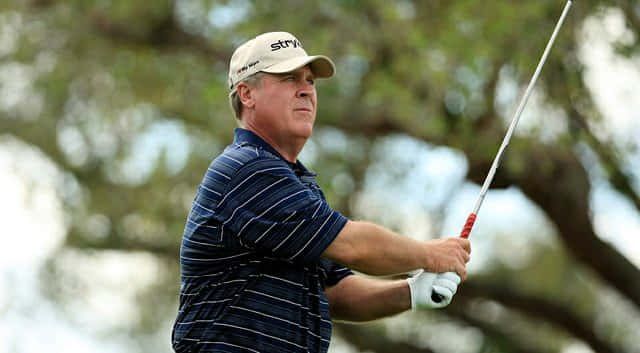 Hal Sutton, dark blue polo shirt, golfer, SD Desktop Wallpaper