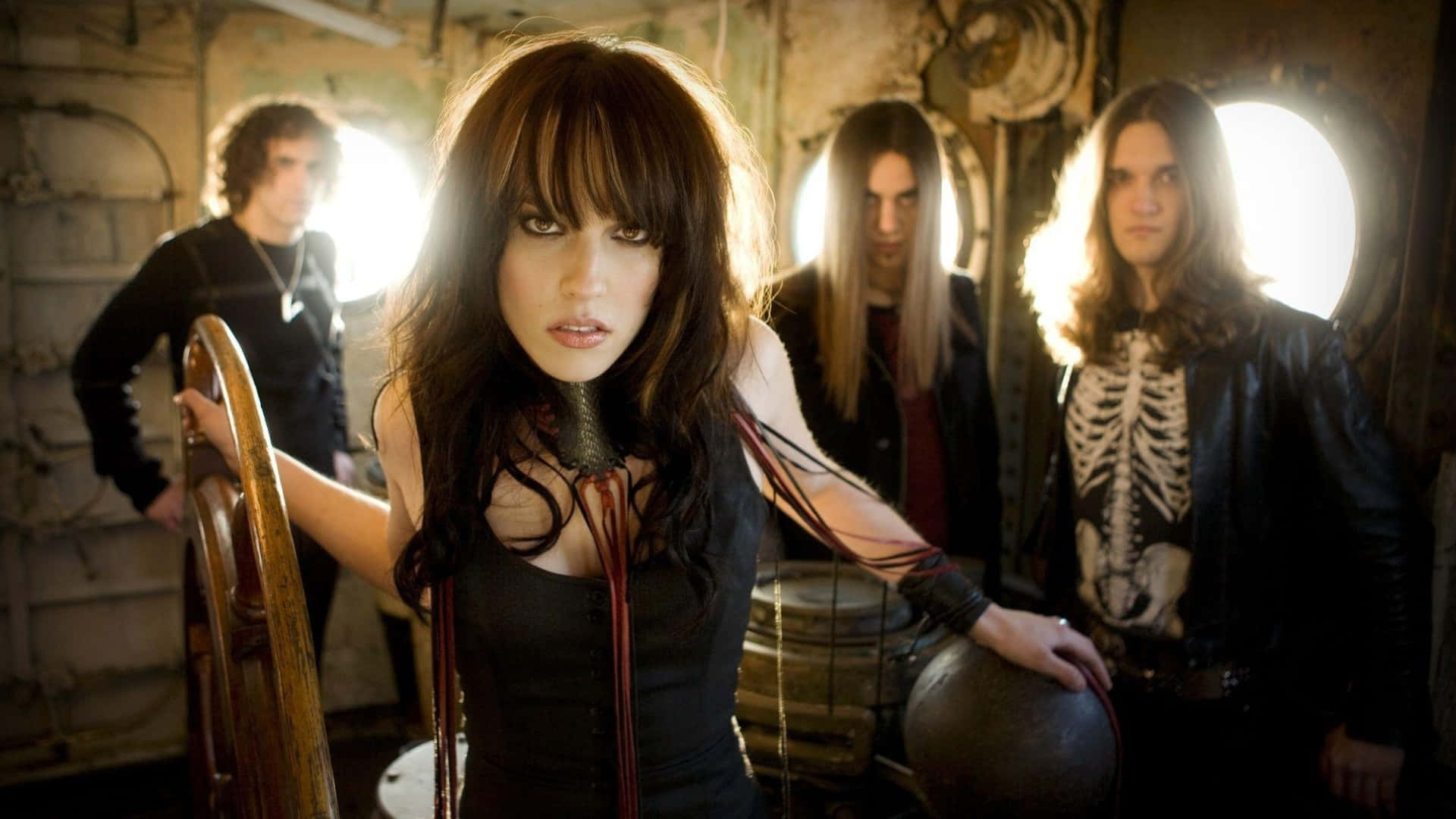 Halestorm, ship's wheelhouse, circular portholes, Full HD Desktop Wallpaper