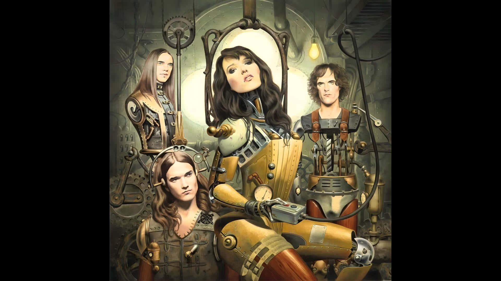 Halestorm, steampunk armor, brass and copper, Full HD Desktop Wallpaper