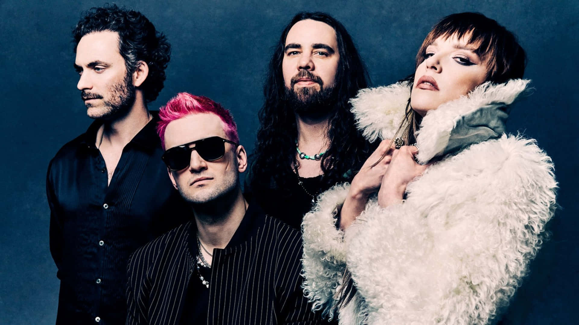Halestorm, pink hair, sunglasses, Full HD Desktop Wallpaper