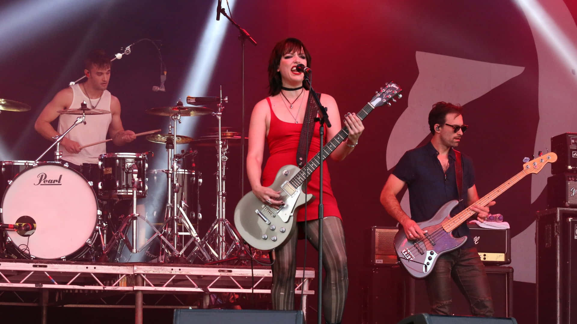 Halestorm, live rock performance, drummer, Full HD Desktop Wallpaper