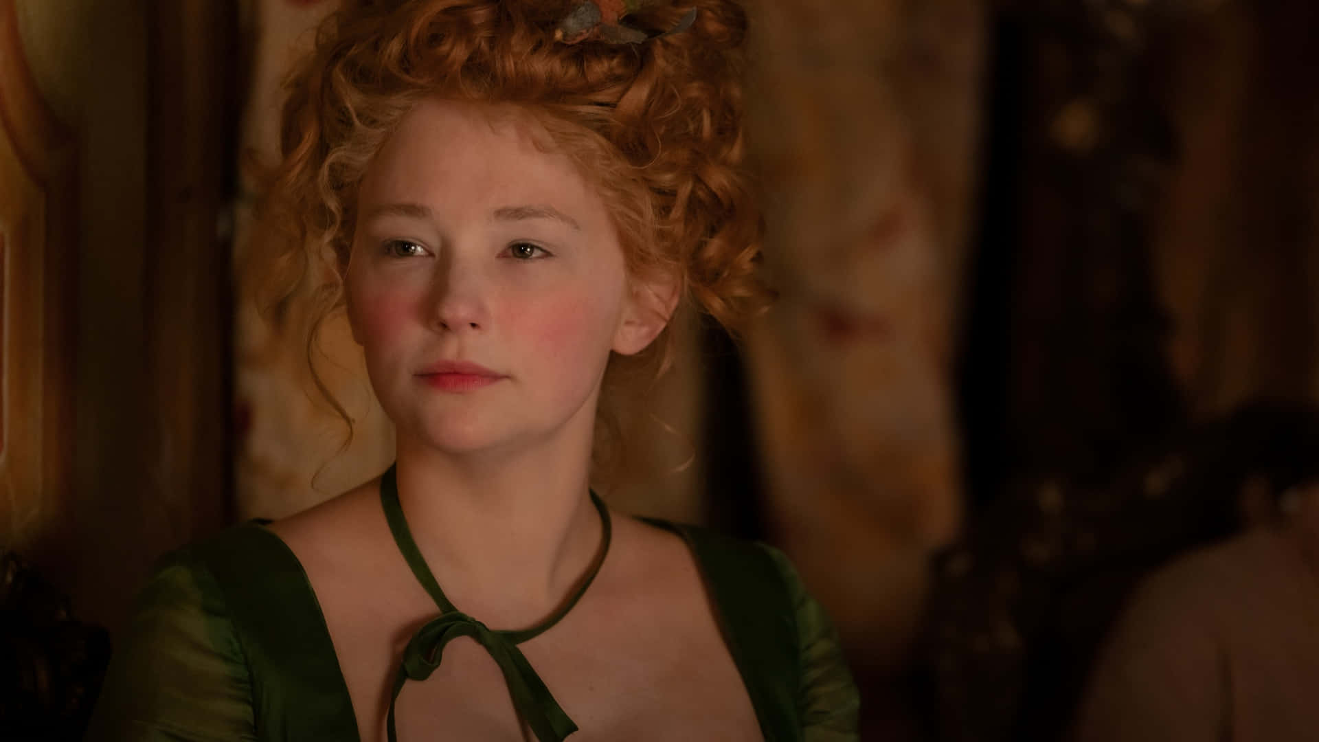 Haley Bennett, period drama role, curly red hair, Full HD Desktop Wallpaper